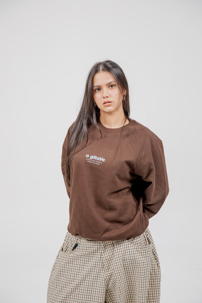 BROWN/LIGHT BLUE "O GROVE" SWEATSHIRT