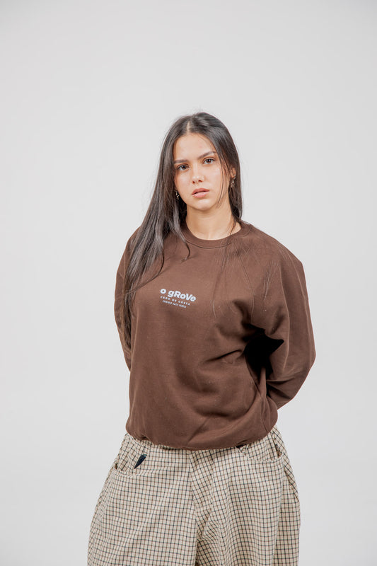 BROWN/LIGHT BLUE "O GROVE" SWEATSHIRT