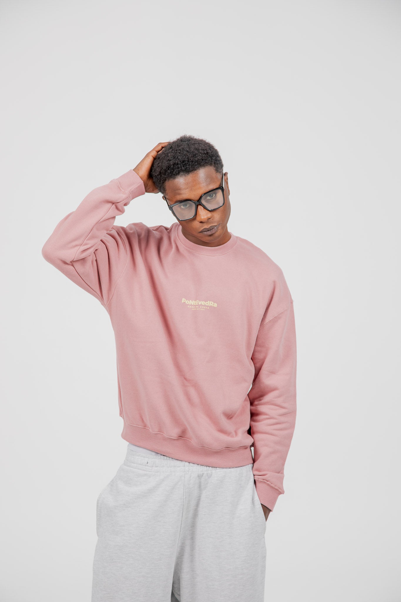 SUDADERA ROSA/BEIGE "PONTEVEDRA"
