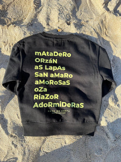 SUDADERA KIDS NEGRO/FLÚOR "LA CORUÑA" PLAYAS CIUDAD