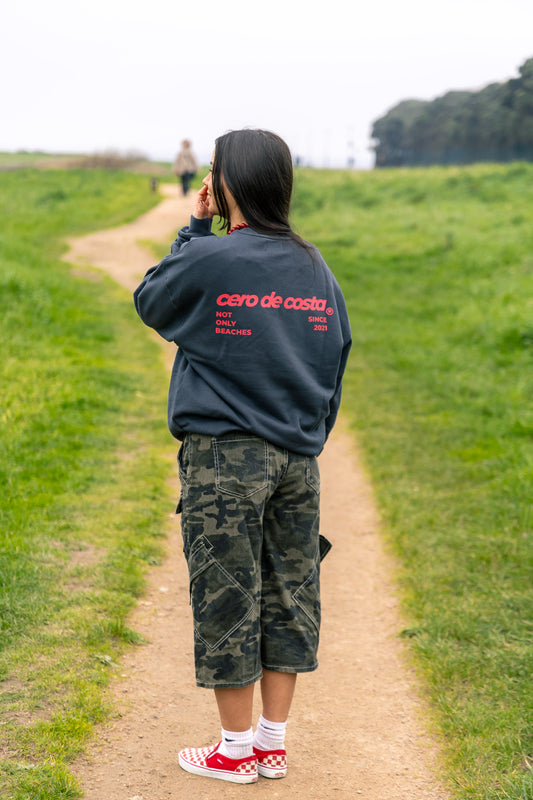 SUDADERA ANTRACITA/QUISQUILLA "NOT ONLY BEACH" LOGO