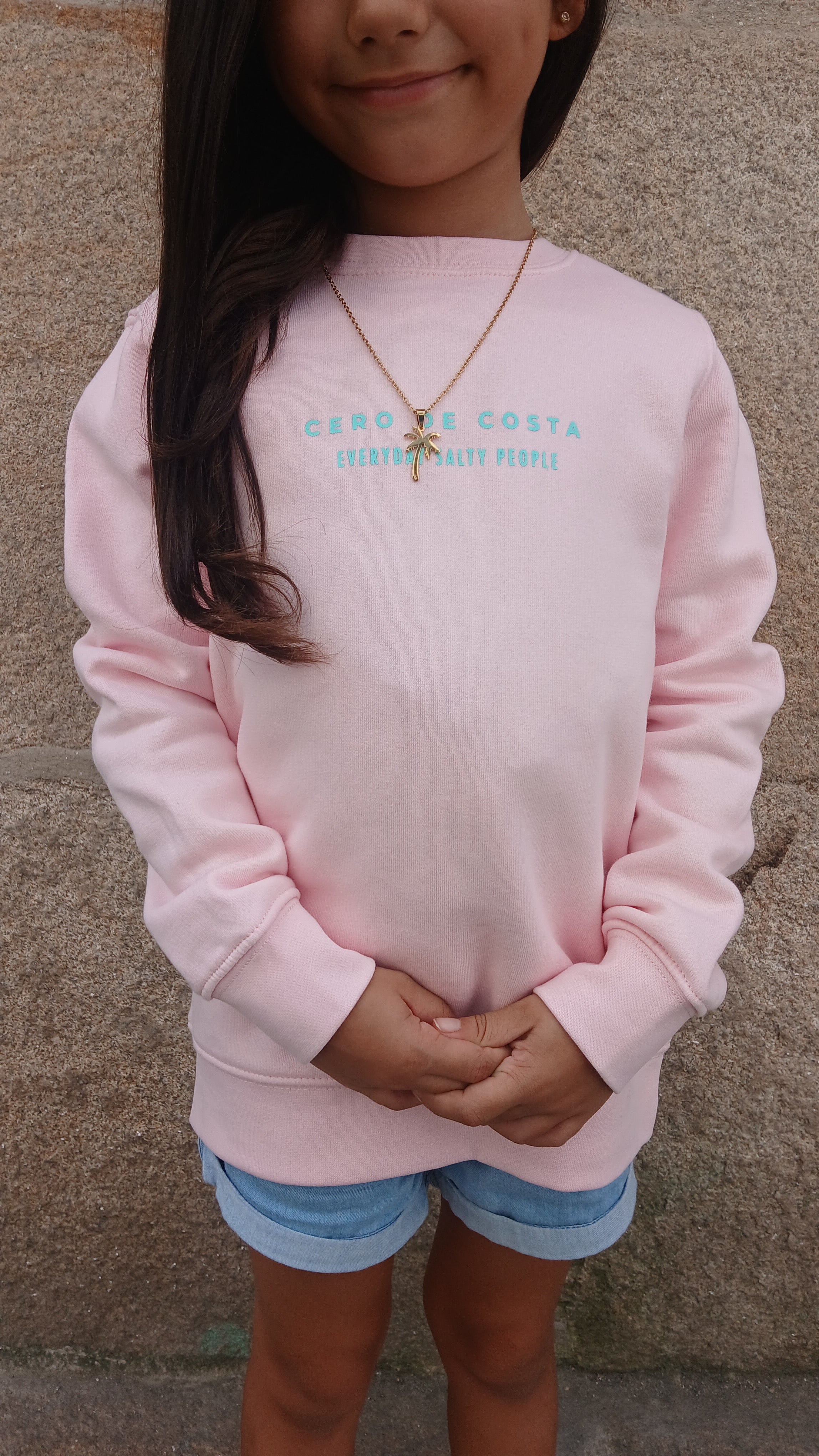 SUDADERA PONTEVEDRA ROSA/VERDE AGUA KIDS
