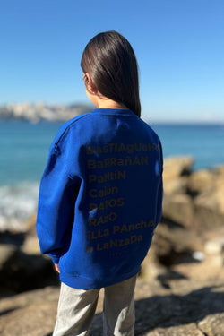 SUDADERA KIDS AZUL/PLATA PLAYAS SURF