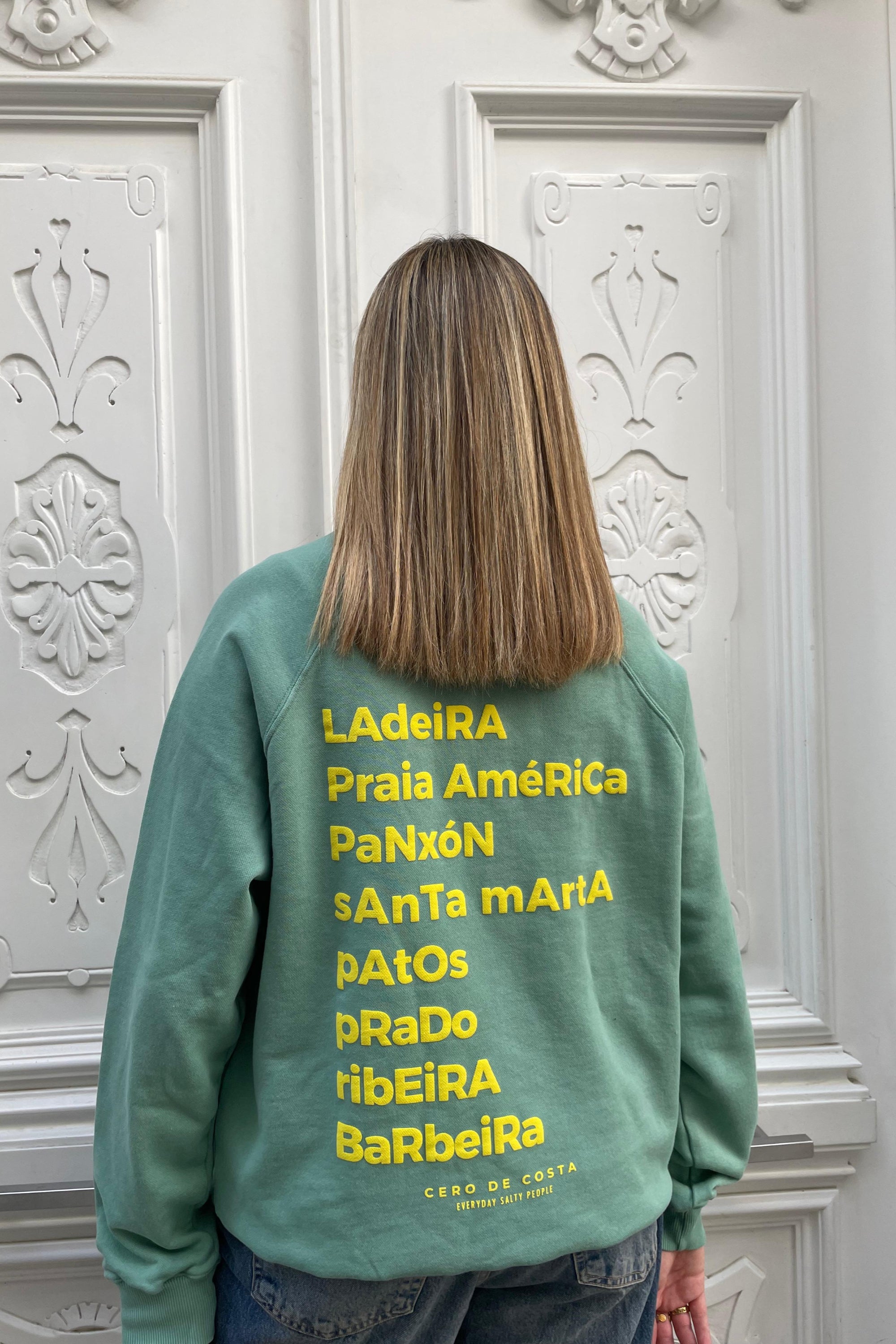 SUDADERA "PANXÓN" VERDE AGUA/AMARILLO