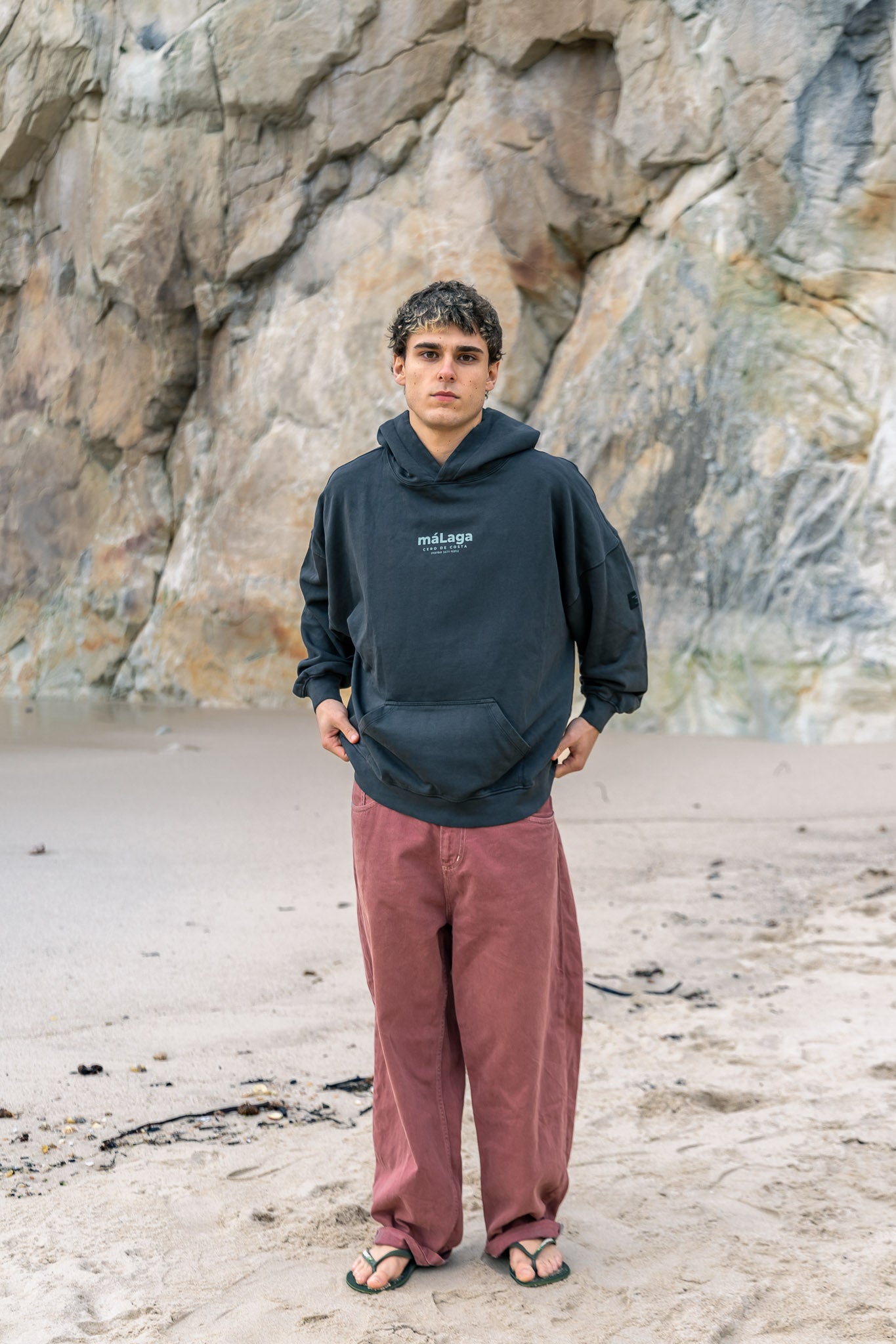 SUDADERA ANTRACITA/AZUL "MÁLAGA"