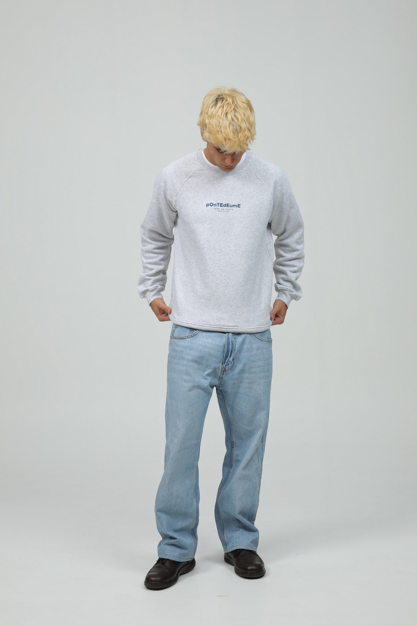 SUDADERA "PONTEDEUME" GRIS/AZUL