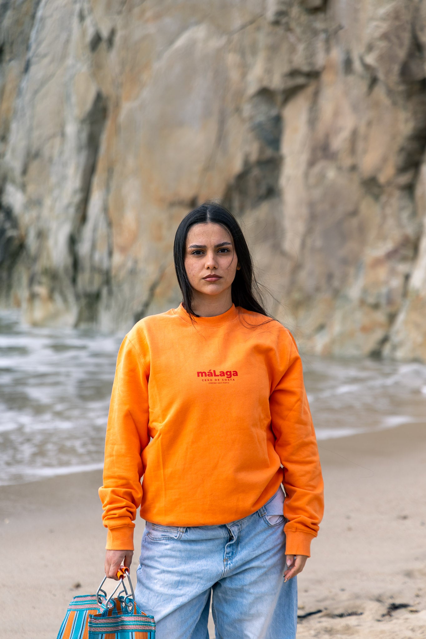 SUDADERA CORAL/ROJO "MÁLAGA"