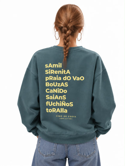 SWEATSHIRT VERDE/CREME "VIGO"