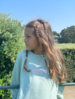 SUDADERA LA CORUÑA VERDE AGUA/ROSA KIDS