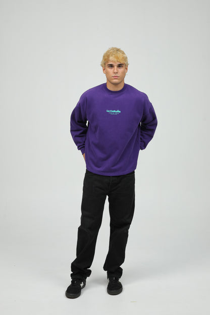 PURPLE/LIGHT BLUE SWEATSHIRT "LA CORUÑA"