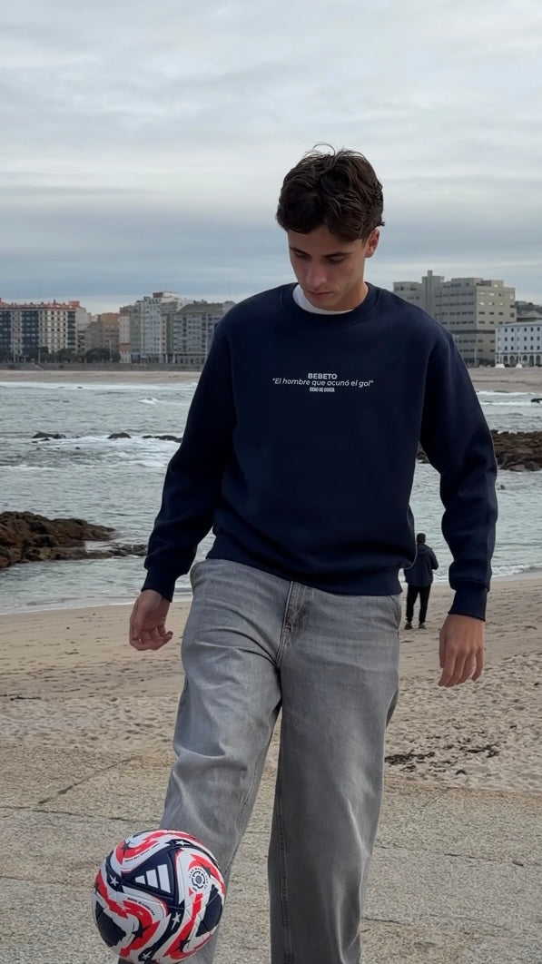 NAVY/WHITE SWEATSHIRT BABY