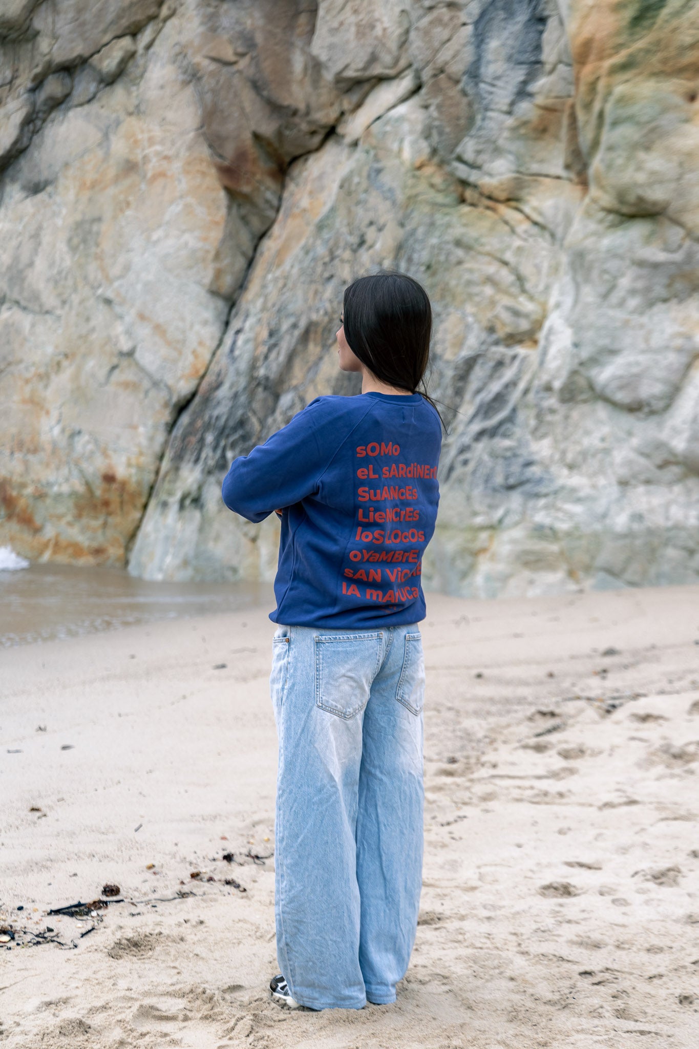 SUDADERA AZUL/ROJO "SANTANDER"