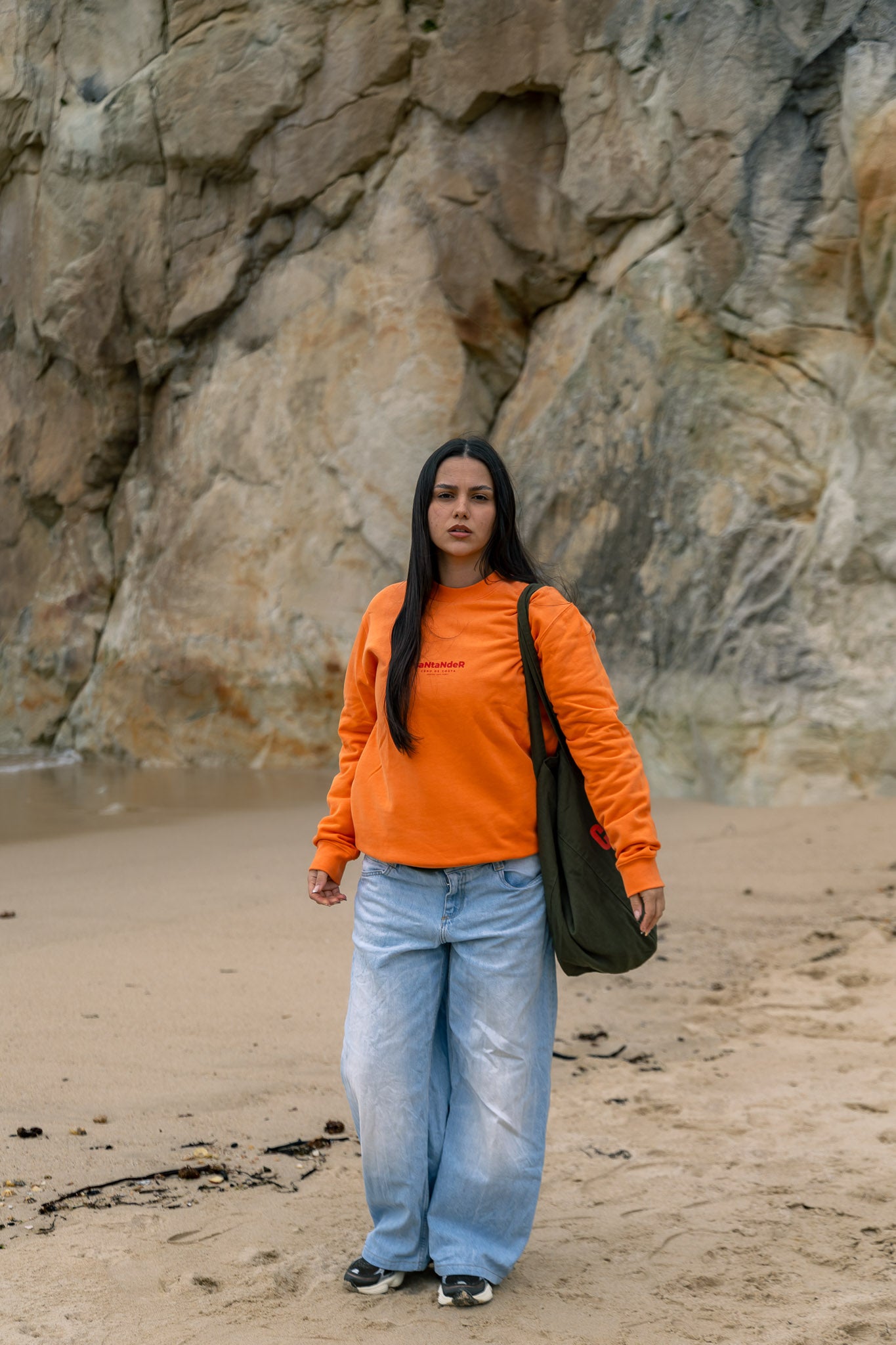 SUDADERA CORAL/ROJO "SANTANDER"