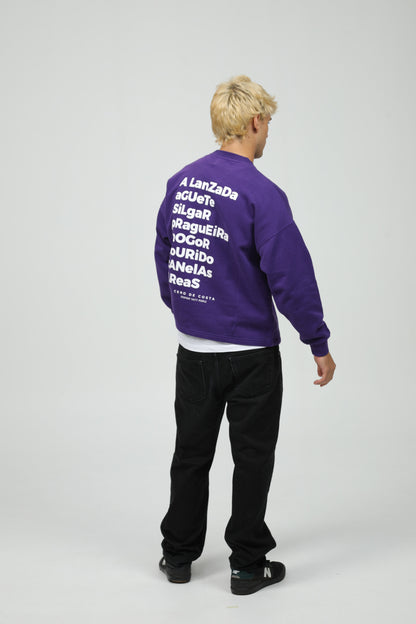 PURPLE/WHITE SWEATSHIRT "PONTEVEDRA"