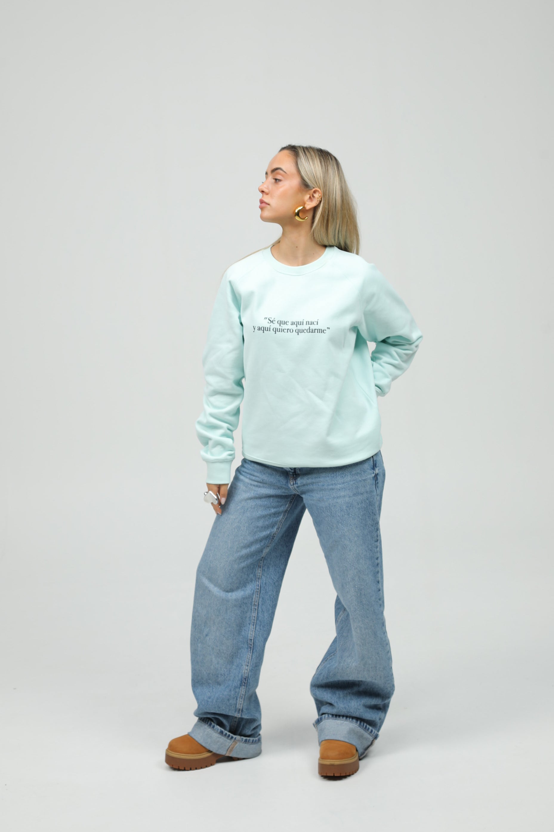 SUDADERA LOS LIMONES VERDE AGUA/MARINO