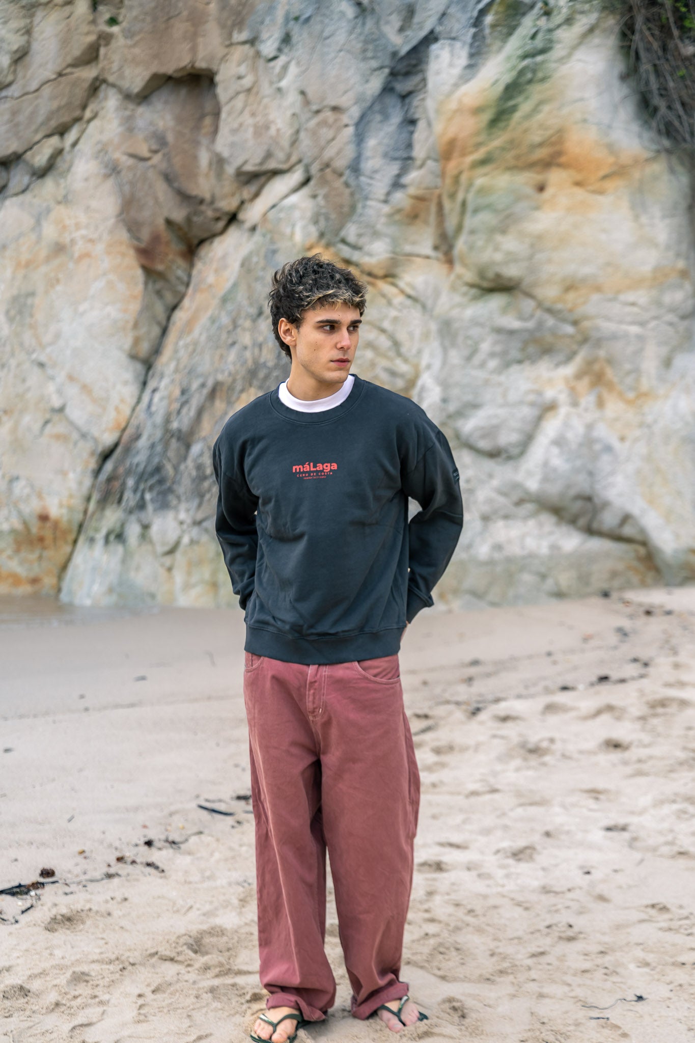 SUDADERA ANTRACITA/QUISQUILLA "MÁLAGA"