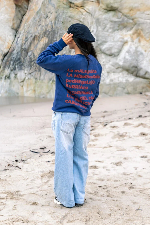 SUDADERA AZUL/ROJO "MÁLAGA"