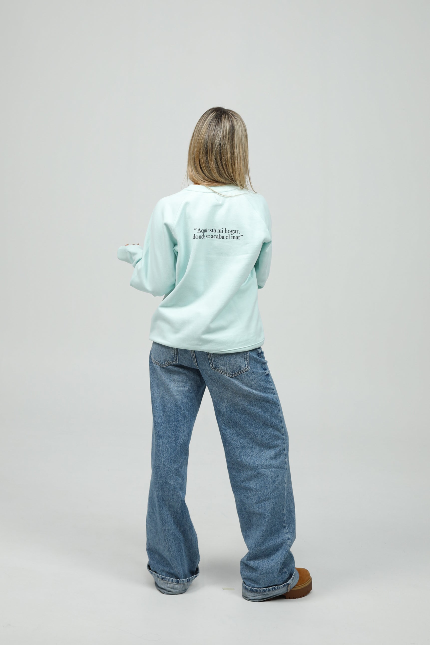 SUDADERA LOS LIMONES VERDE AGUA/MARINO