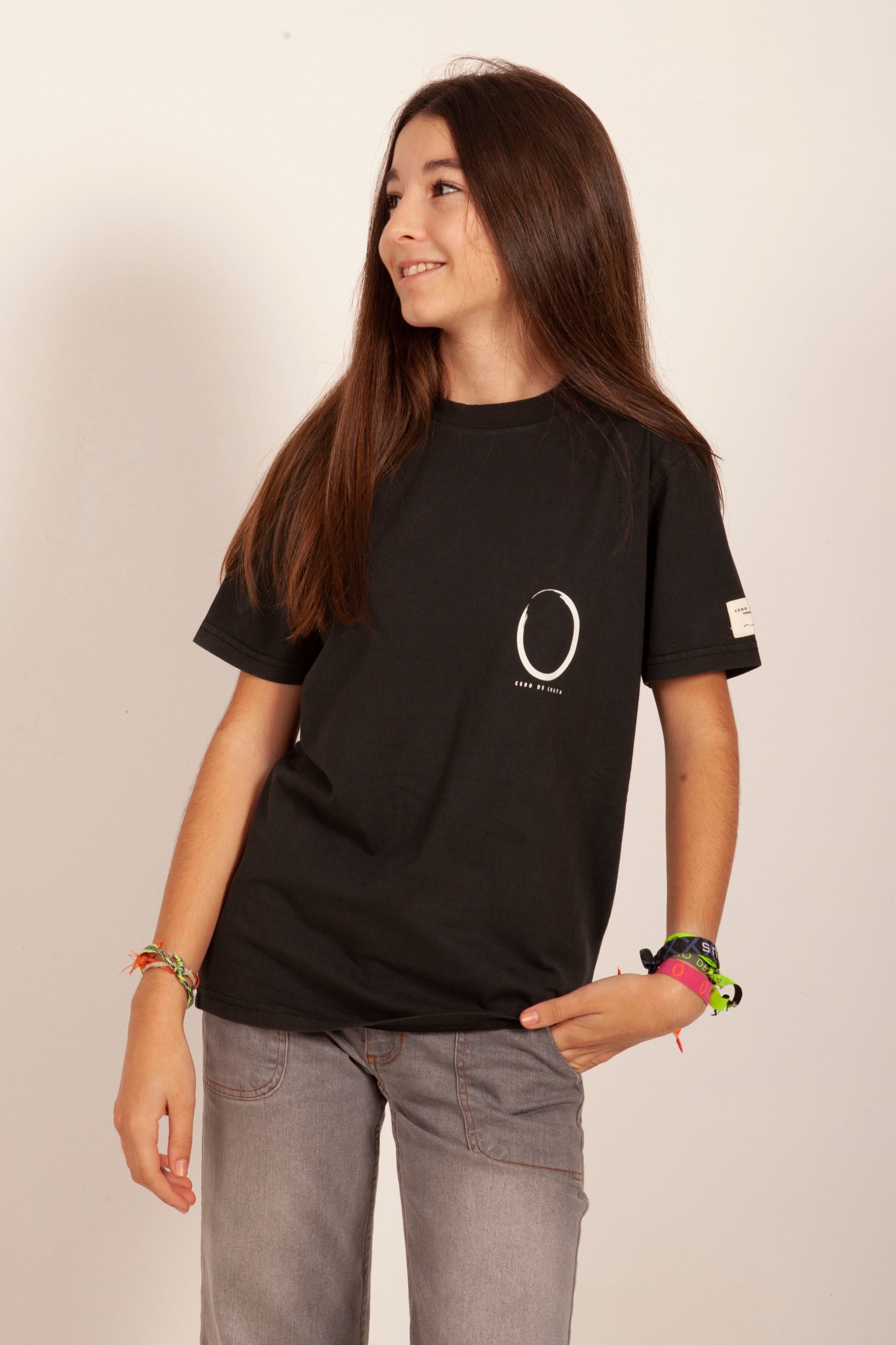 CAMISETA ANTRACITA/BLANCO “CERO DE COSTA” PLAYAS SURF