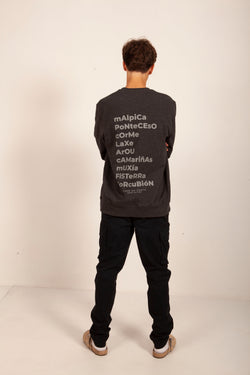 SUDADERA "LOS FAROS" ANTRACITA/GRIS SIN CAPUCHA
