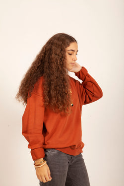 SUDADERA "CAMINO DE SANTIAGO" MARRÓN/VAINILLA SIN CAPUCHA