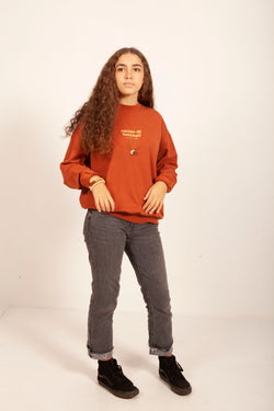 SUDADERA "CAMINO DE SANTIAGO" MARRÓN/VAINILLA SIN CAPUCHA