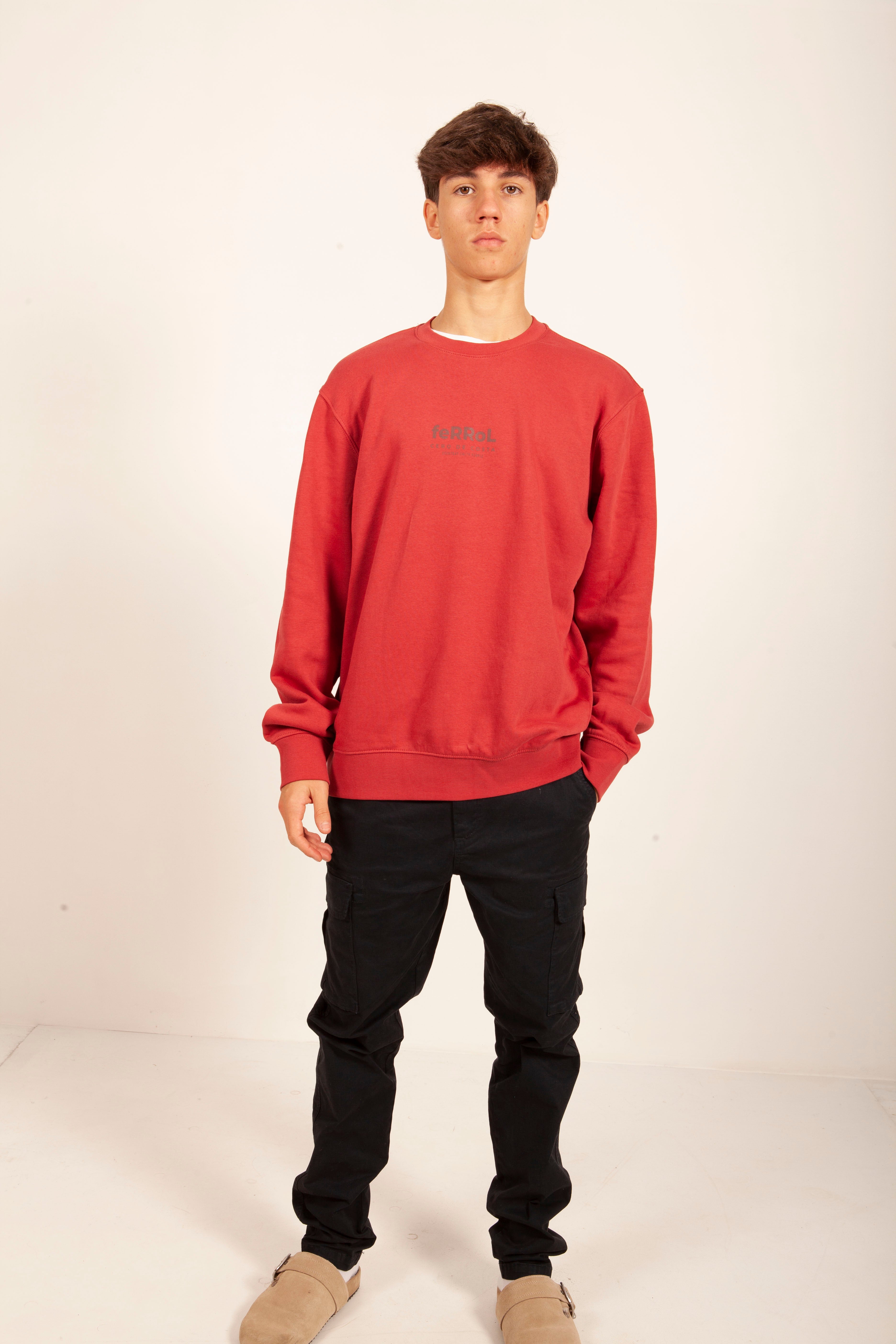 SUDADERA ROJO/GRANATE "FERROL"