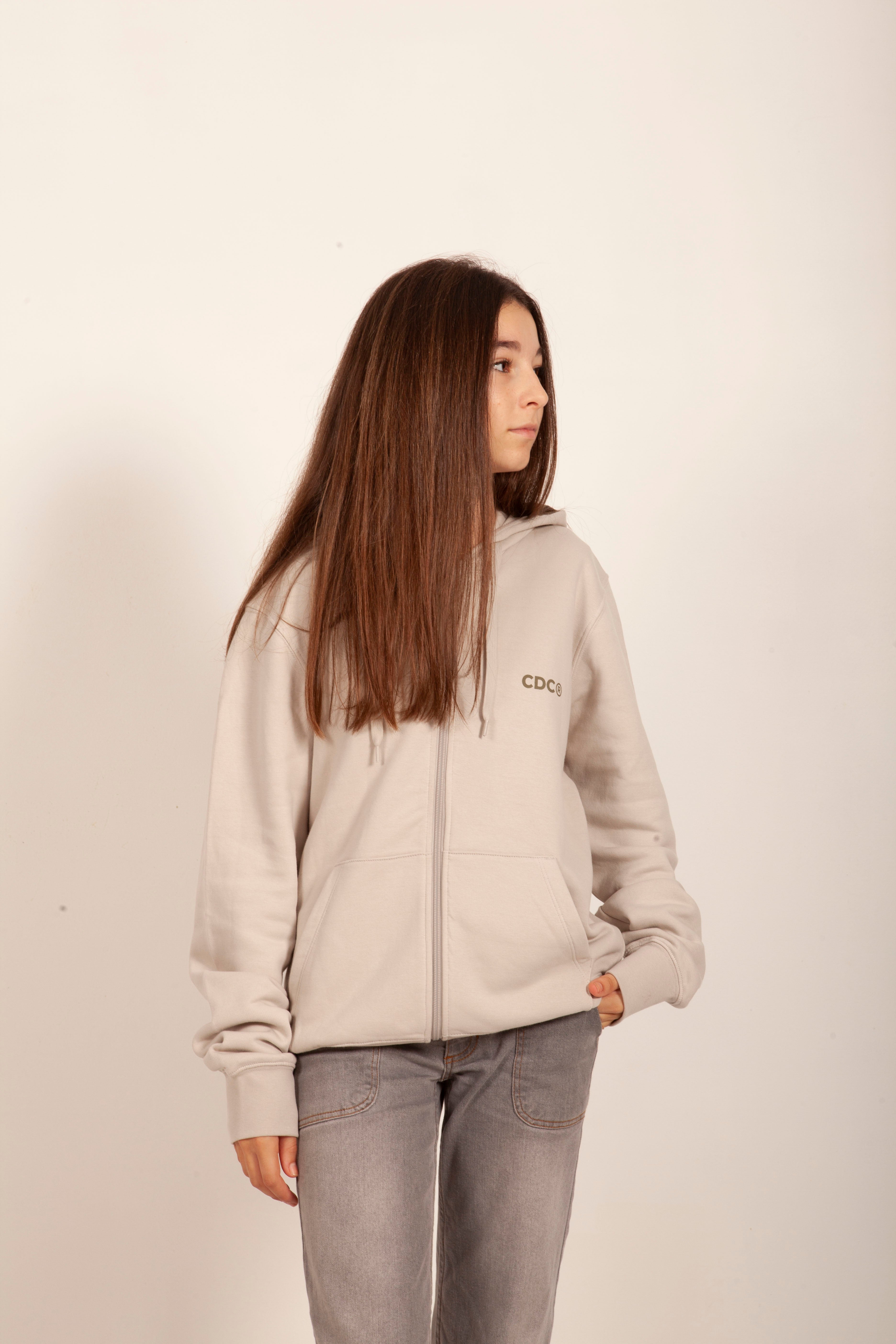 SUDADERA CREMALLERA GRIS/ANTRACITA VERDE "LA CORUÑA"