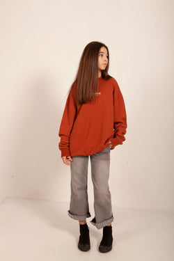 SUDADERA MARRÓN/VAINILLA "CABAÑAS"