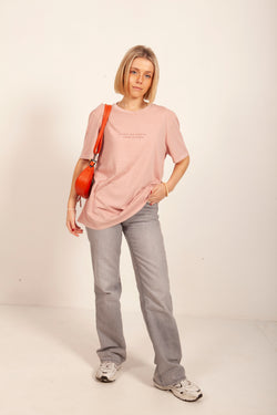 CAMISETA ALGODÓN ORGÁNICO ROSA/MALVA “VIGO"