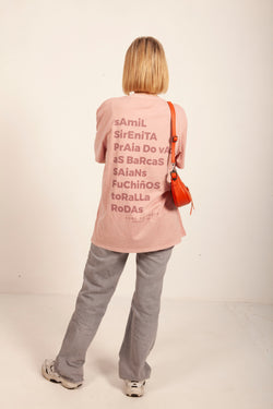 CAMISETA ALGODÓN ORGÁNICO ROSA/MALVA “VIGO"
