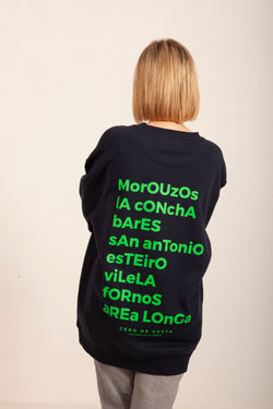 SUDADERA MARINO/VERDE "ORTIGUEIRA"