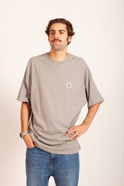 CAMISETA OVERSIZED GRIS "PUERTO DE A CORUÑA"
