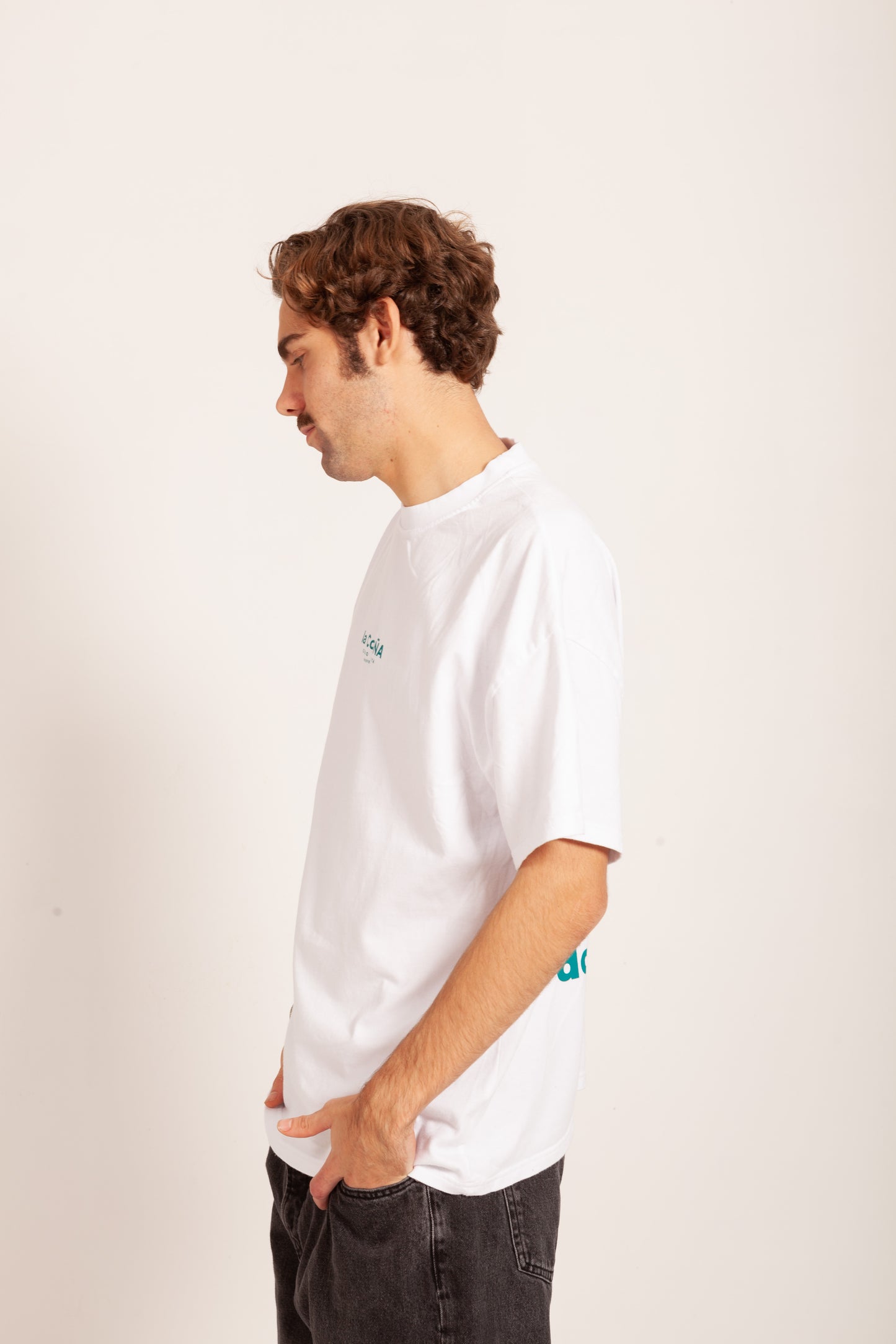 Camiseta oversize blanca/verde La Coruña
