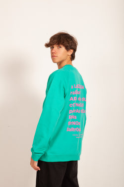 SUDADERA VERDE MENTA/ROSA "LA TOJA”