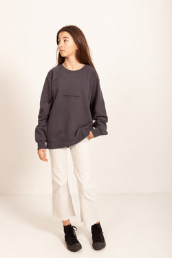 SUDADERA ANTRACITA "LOGO CERO" ESPALDA
