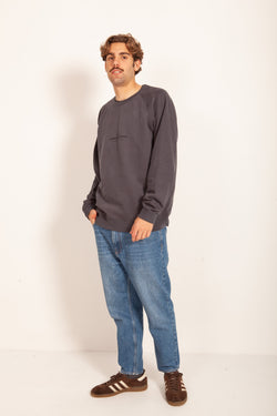 SUDADERA ANTRACITA "LOGO CERO" ESPALDA