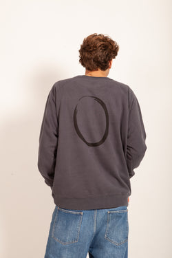 SUDADERA ANTRACITA "LOGO CERO" ESPALDA