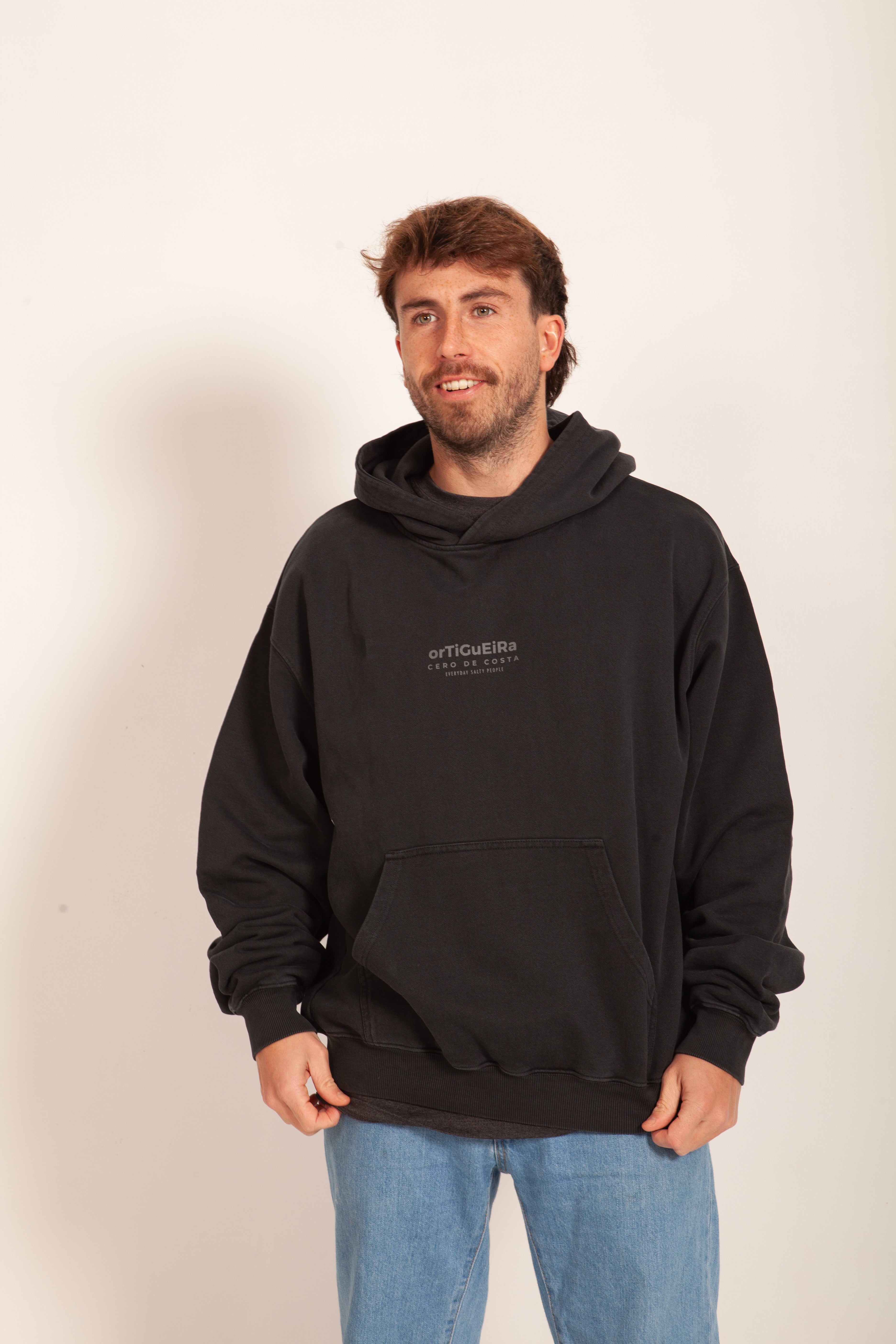 SUDADERA OVERSIZE GRIS/GRIS PLATA "ORTIGUEIRA"
