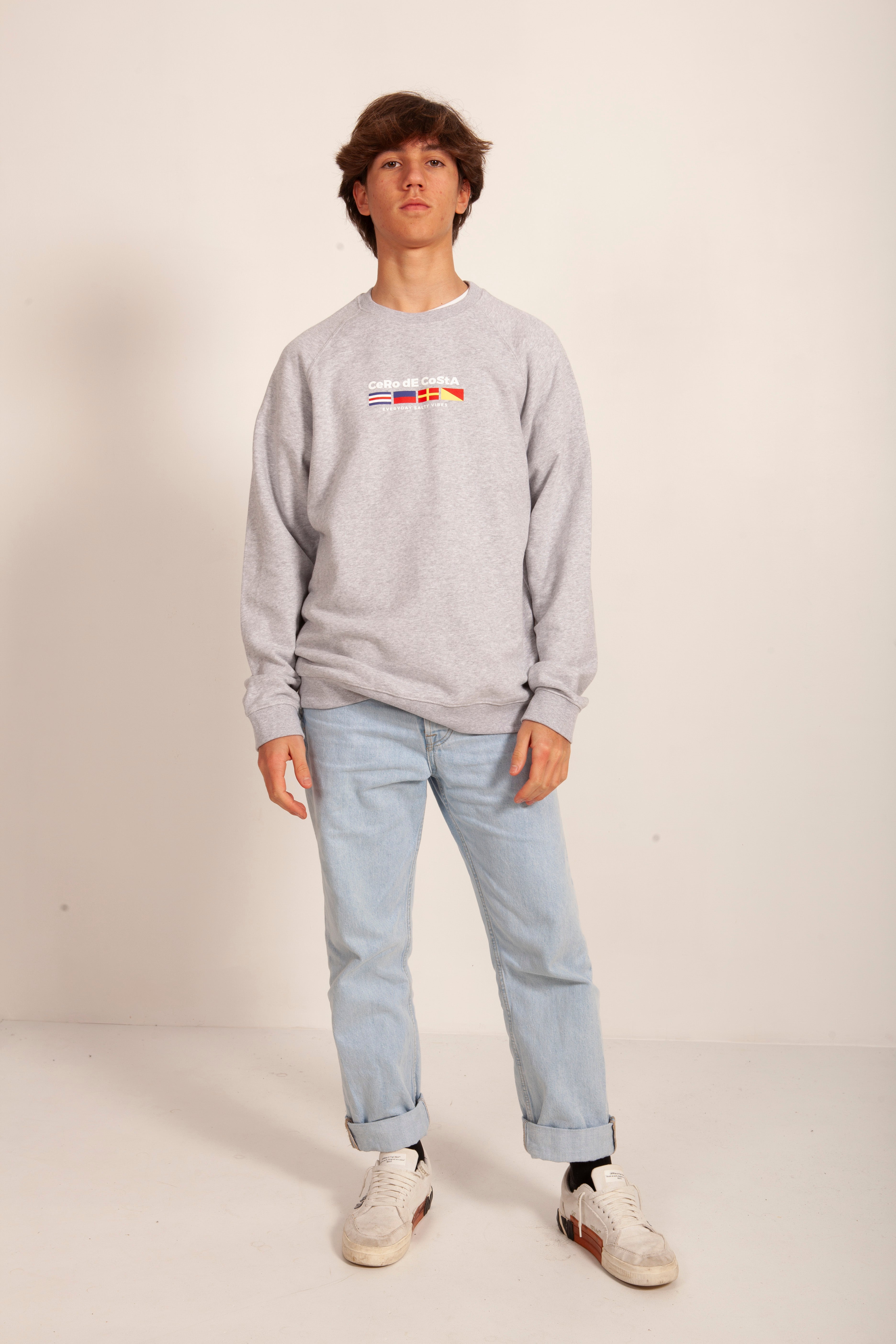 SUDADERA GRIS/FLUOR 