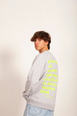 SUDADERA GRIS/FLUOR "REGATAS"