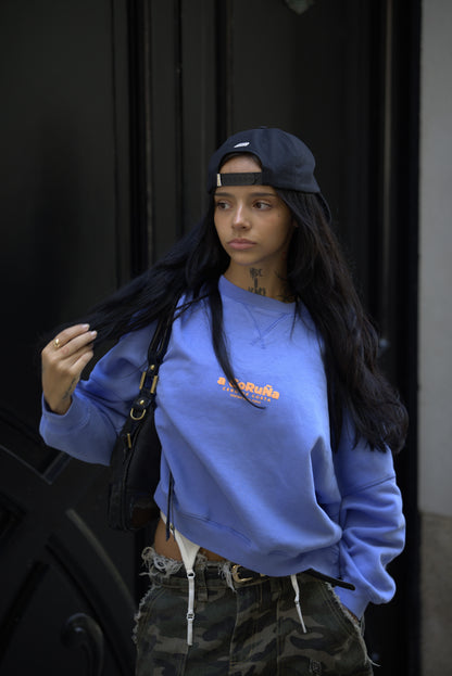 SUDADERA AZUL-TIZA/NARANJA "A CORUÑA"