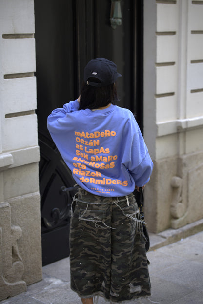 SUDADERA AZUL-TIZA/NARANJA "A CORUÑA"