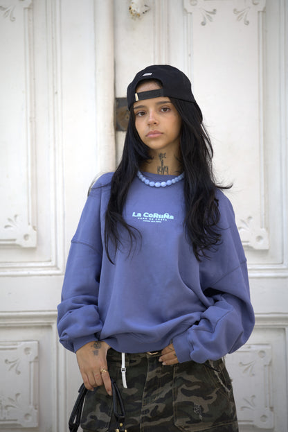 SUDADERA AZULON/CELESTE "LA CORUÑA"