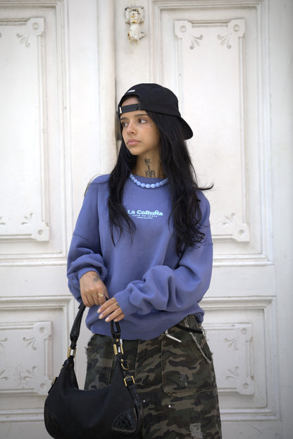 SUDADERA AZULON/CELESTE "LA CORUÑA"
