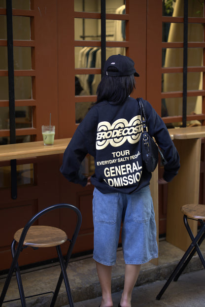 SUDADERA ANTRACITA/BEIGE "TOUR LOGO"