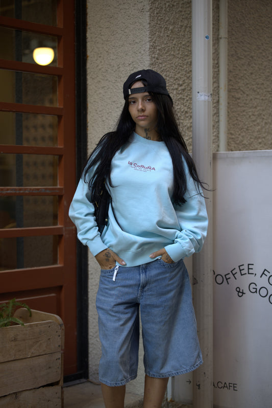 SUDADERA VERDE-AGUA/VIOLETA "LA CORUÑA"