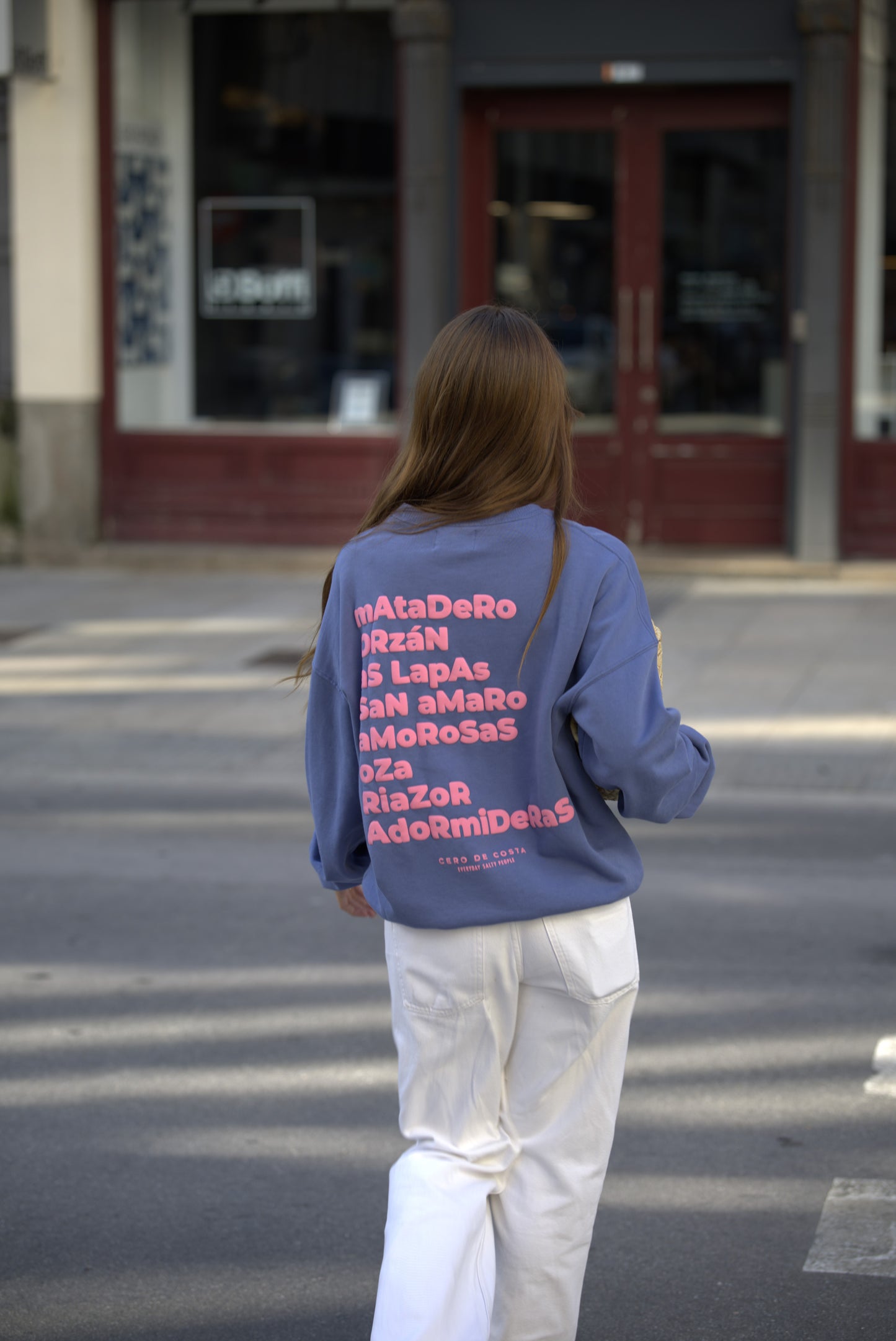 SUDADERA AZULON/FUCSIA "A CORUÑA"