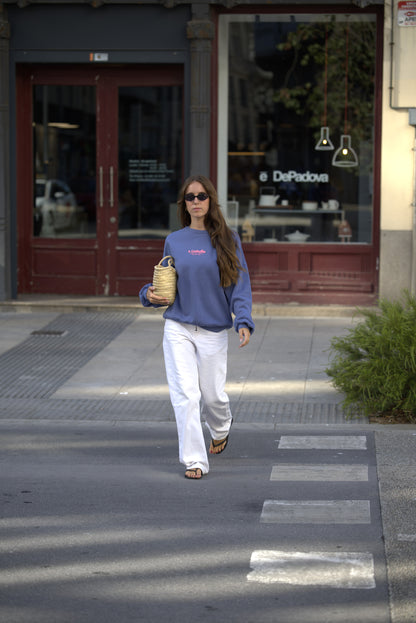 SUDADERA AZULON/FUCSIA "A CORUÑA"