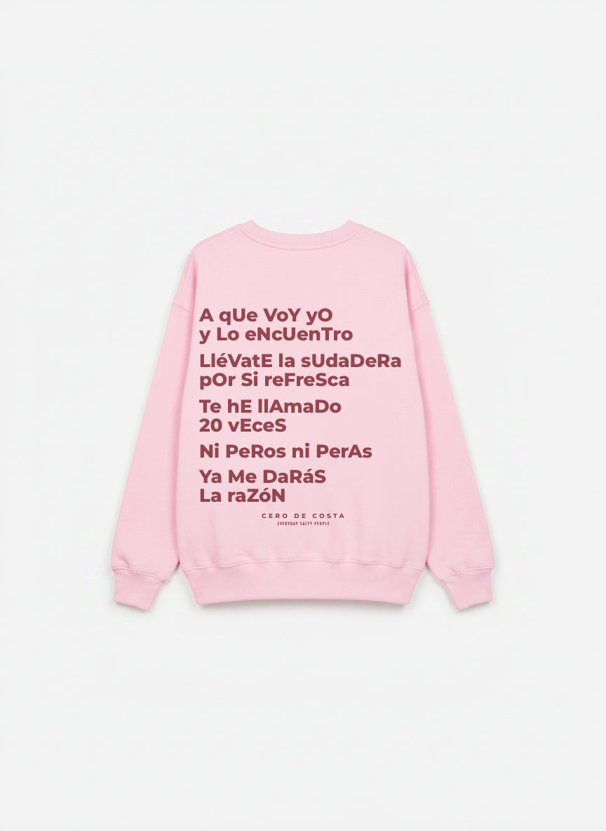 PRE-VENTA - SUDADERA ROSA/ROJO "MAMÁ" - ENTREGA DESDE EL 25/05
